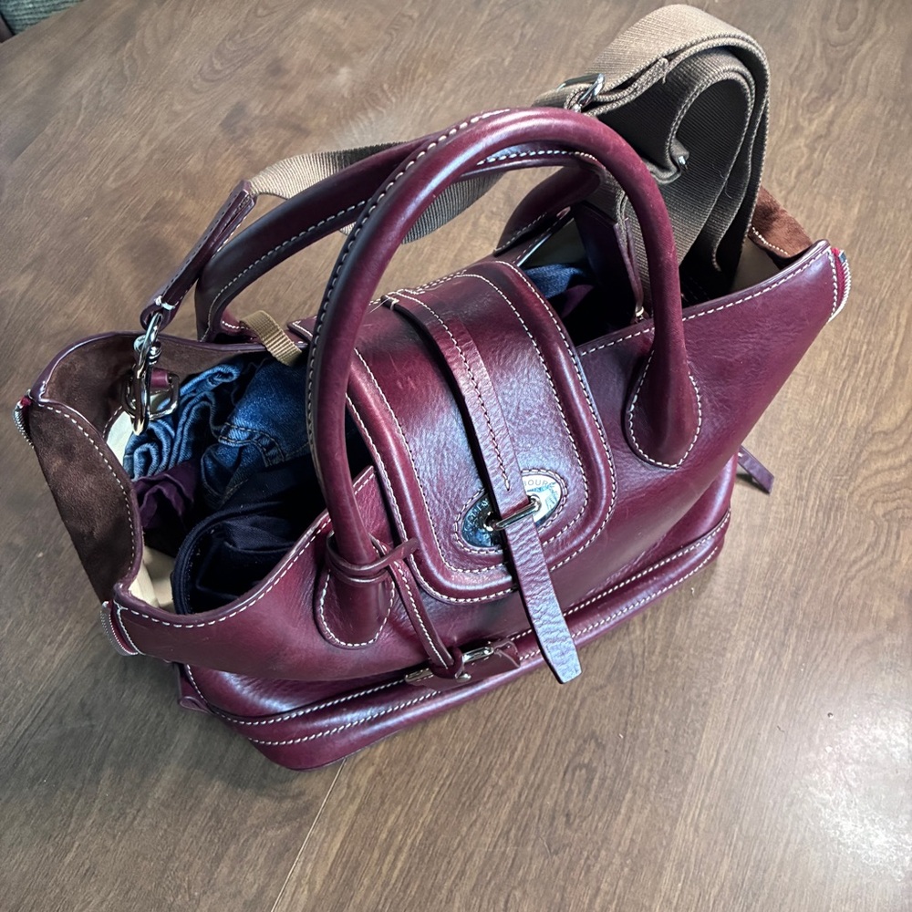 Dooney & Bourke Burgundy Leather Satchel
